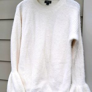 Bell sleeve cream sweater